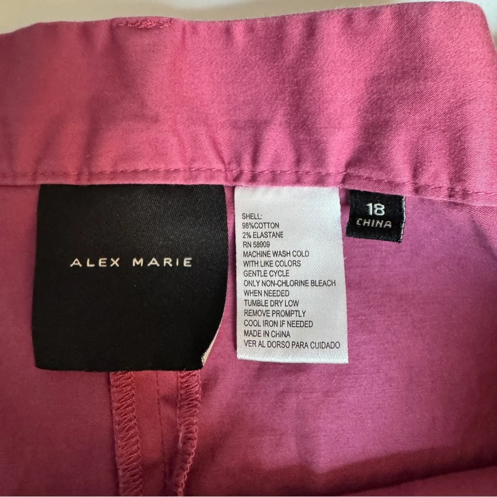 Alex Marie Pink A-Line Midi Skirt Size 18 With Pockets - Picture 4 of 8